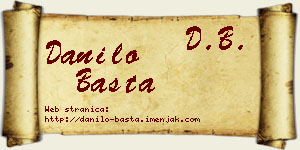 Danilo Basta vizit kartica